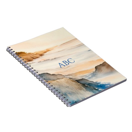 Friedliche Wasserfarbenzone Notizblock (Rechte Seite)