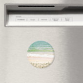 Friedliche Waves Pastel Beach Fotografie Magnet (In Situ (Geschirrspüler))