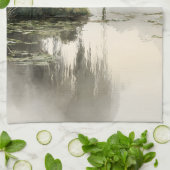 Friedliche Weidenbaum-Reflexion Naturkunst (2) Geschirrtuch (Gefaltet)