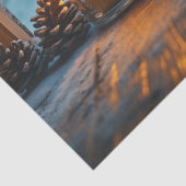 Friedliche Weihnachtsdekoration im Fenster Seidenpapier (Detail)