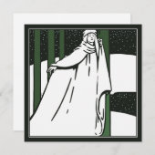 Friedliche Weihnachtskarte vor Raphaelite Mitteilungskarte (Vorne/Hinten)