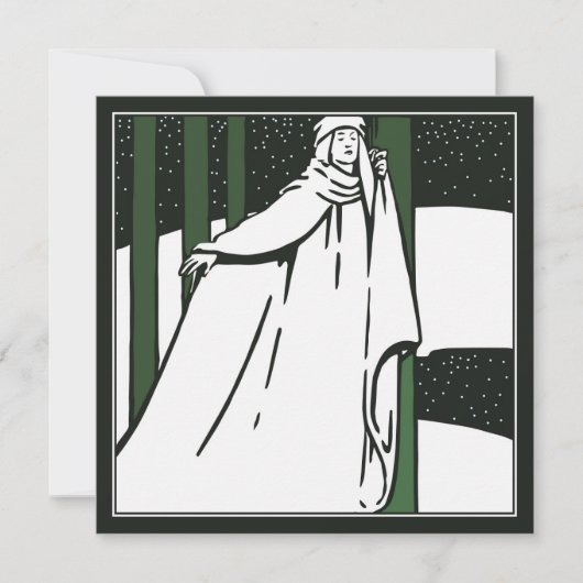 Friedliche Weihnachtskarte vor Raphaelite Mitteilungskarte (Vorderseite)