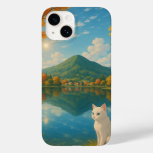 Friedliche weiße Katze am See - naturInspiriert Case-Mate iPhone 14 Hülle