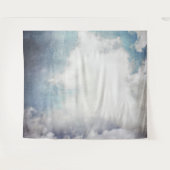 Friedliche weiße Wolken und Blue Sky Grunge Wandteppich (Vorderseite (Horizontal))