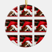 Friedliche Welpenverzierung Keramik Ornament (Vorne)