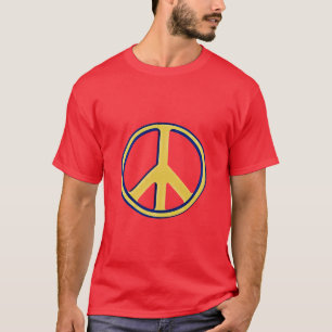 Friedliche Welt: Ikonisches Friedenszeichen T-Shirt