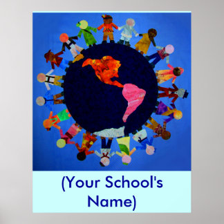 Friedliche Weltkinder - individualisierbares Poste Poster