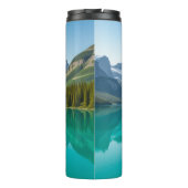 Friedliche Wildnis Landschaft Poster Thermosbecher (Rückseite)