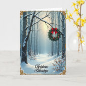 Friedliche Winter-Weihnachtskarte Karte (Gelbe Blume)