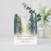 Friedliche Winter-Wildnis-Grußkarte Feiertagspostkarte (Stehend Vorderseite)