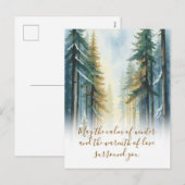 Friedliche Winter-Wildnis-Weihnachtsgrüße Feiertagspostkarte (Vorne/Hinten)