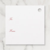 Friedliche Winterferienhalle Geschenkanhänger (Rückseite)