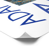 Friedliche Winterhüttenlandschaft AI-Kunst Poster (Ecke)
