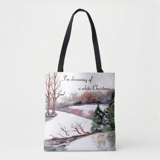 Friedliche Winterlandschaft Tasche (Vorderseite)