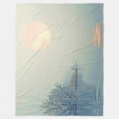 Friedliche Wintermorgendliche Kunst Fleecedecke (Vorderseite)