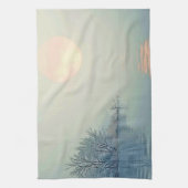 Friedliche Wintermorgendliche Kunst Geschirrtuch (Vertikal)