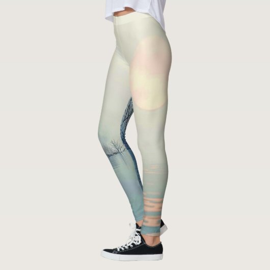Friedliche Wintermorgendliche Kunst Leggings (Links)