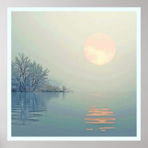 Friedliche Wintermorgendliche Kunst Poster