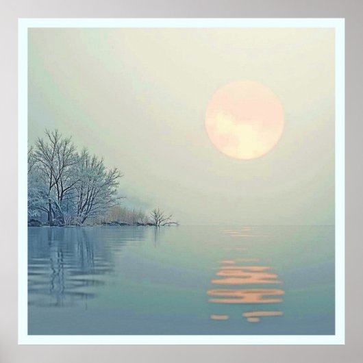 Friedliche Wintermorgendliche Kunst Poster (Vorne)