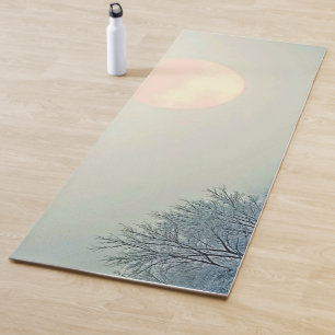 Friedliche Wintermorgendliche Kunst Yogamatte