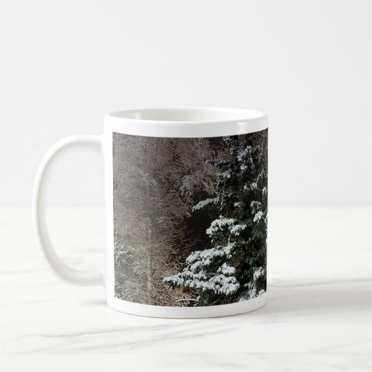 Friedliche Winternachtsbäume Kaffee-Tasse Kaffeetasse (Links)