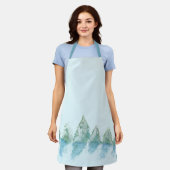 Friedliche Winterwaldschneedecke Zeichnend Wasserf Schürze (Getragen)