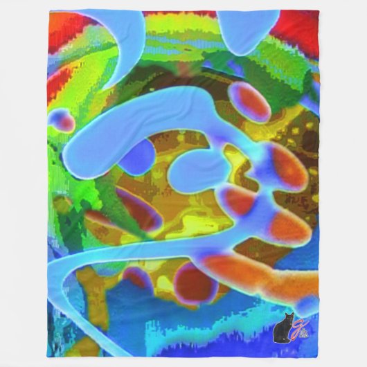 Friedliche Wirbel Fleece Blanket (Vorderseite)