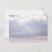 Friedliche Wolken Gold Foto Beileid Danke Karte (Rückseite)