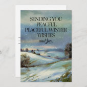 Friedliche Wünsche - Weihnachtskarte Feiertagskarte (Vorne/Hinten)