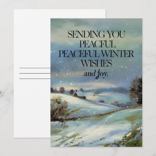 Friedliche Wünsche - Weihnachtskarte Feiertagskarte (Vorne/Hinten)