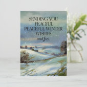 Friedliche Wünsche - Weihnachtskarte Feiertagskarte (Stehend Vorderseite)