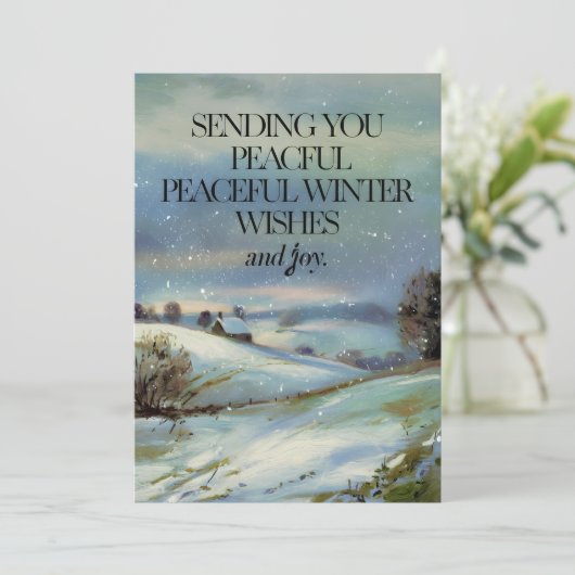 Friedliche Wünsche - Weihnachtskarte Feiertagskarte (Stehend Vorderseite)