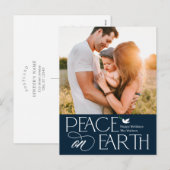 Friedliche Wunschfarbkarte Feiertagspostkarte (Vorne/Hinten)