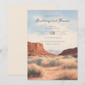 Friedliche Wüstenlandschaft Einladung (Vorne/Hinten)