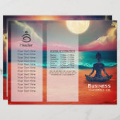 Friedliche Yoga Meditation Mondlicht Himmelssee Tr (Vorne/Hinten)