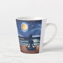 Friedliche Yoga Meditation Mondlicht Sky Ocean Bea