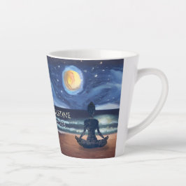 Friedliche Yoga Meditation Mondlicht Sky Ocean Bea Milchtasse