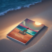 Friedliche Yoga Meditation Mondlicht Sky Ocean Bea Notizblock