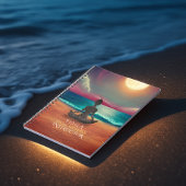 Friedliche Yoga Meditation Mondlicht Sky Ocean Bea Notizblock