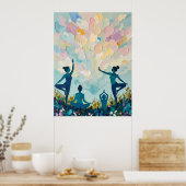 Friedliche Yoga-Praxis Poster (Küche)