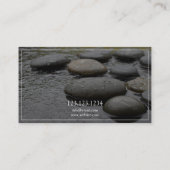 Friedliche Zen-Stone-Massagetherapie Visitenkarte (Rückseite)