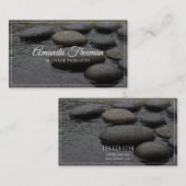 Friedliche Zen-Stone-Massagetherapie Visitenkarte (Vorne/Hinten)