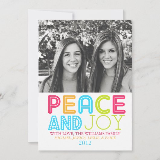 Friedliche Zickzack Karte (Vorderseite)