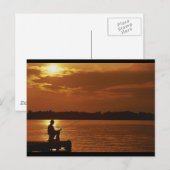 Friedlicher Abend Angler Postkarte (Vorne/Hinten)
