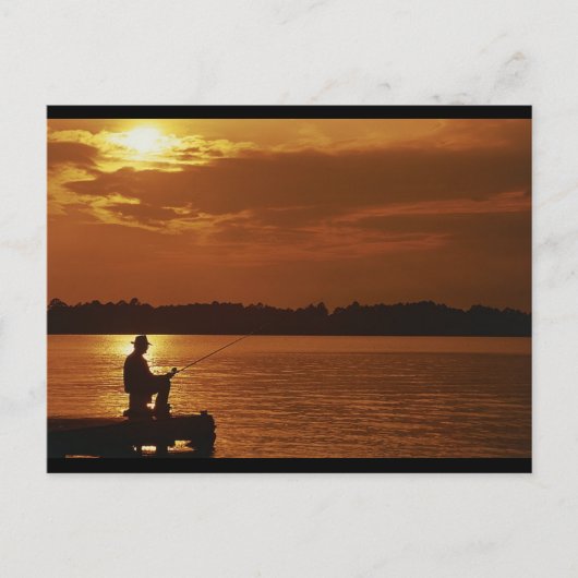 Friedlicher Abend Angler Postkarte (Vorderseite)