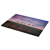 Friedlicher Abend in Newtown, Powys, Wales Schneidebrett (Ecke)