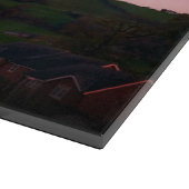 Friedlicher Abend in Newtown, Powys, Wales Schneidebrett (Ecke)