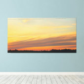 Friedlicher Abendhimmel über Feldern Leinwanddruck (Insitu (Holzboden))