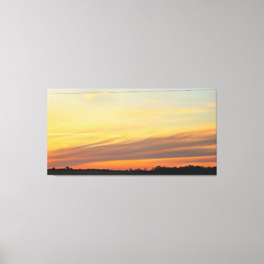 Friedlicher Abendhimmel über Feldern Leinwanddruck (Vorderseite)