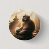 Friedlicher-Affen-Knopf Button (Vorderseite)